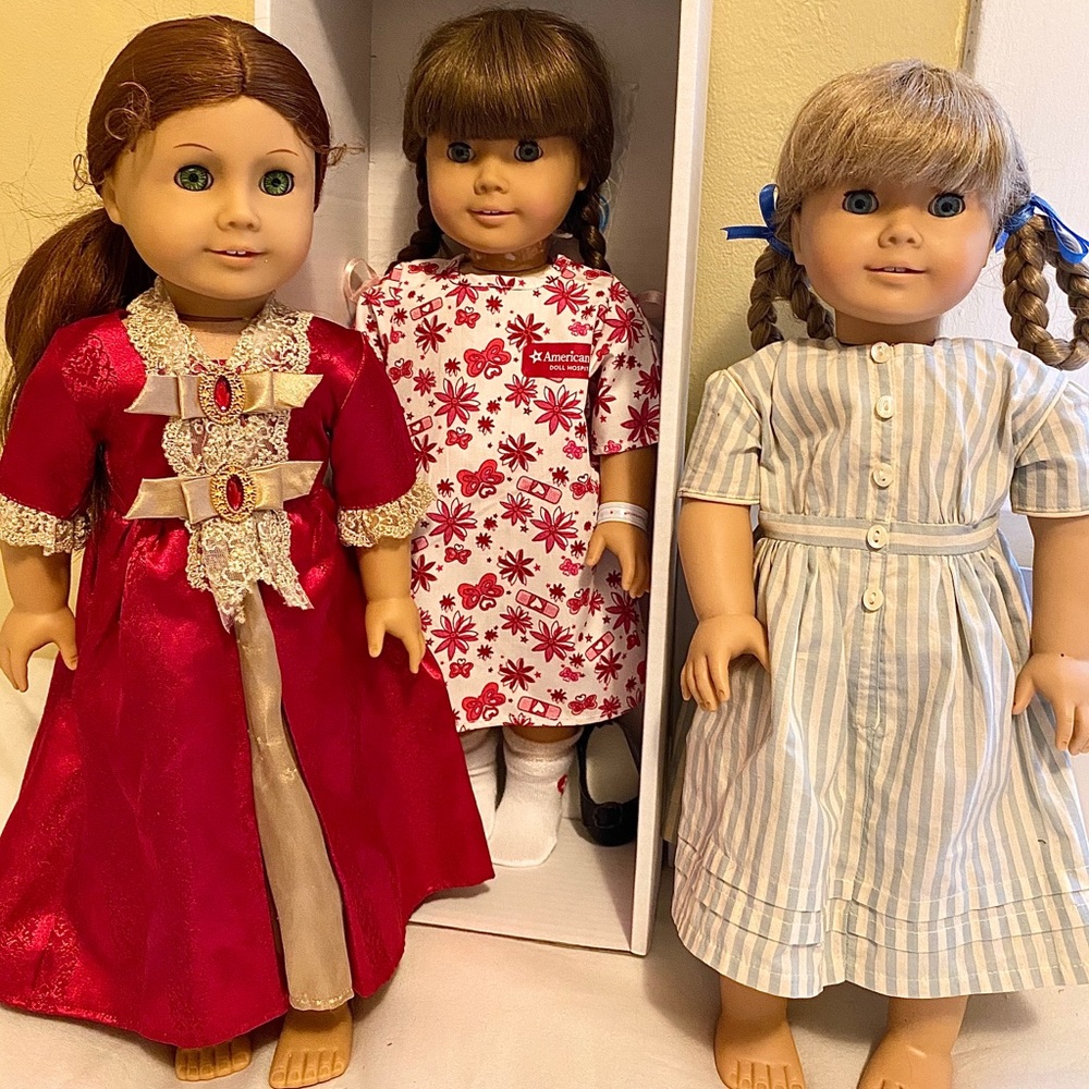 3 Vintage Pleasant Company American Girl Dolls